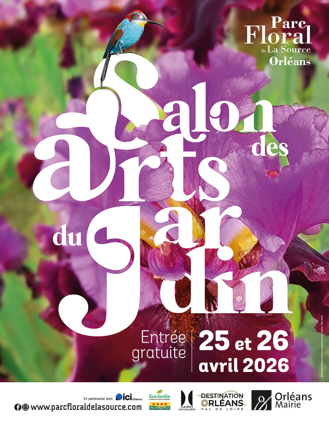 Salon des Arts du Jardin 2025 au Parc floral de La Source Affiche du Salon des Arts du Jardin 2026 au Parc floral de La Source